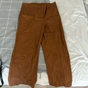 Straight Faux Leather Pants